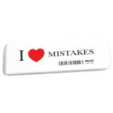 Ластик большой FACTIS "I love mistakes" 140х44х9 мм синтетический каучук GCFGE16C