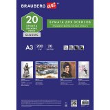 Папка для рисования BRAUBERG А3, 20 листов, 297х420 мм 129224