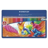 Карандаши цветные STAEDTLER "Noris club" 36 цветов, металлический пенал 145 SPM36