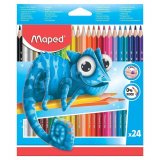Карандаши цветные MAPED "Pulse" 24 цвета, пластиковые, заточенные 862254