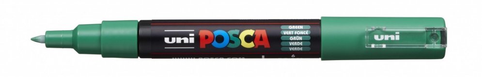 Маркер POSCA PC-1M, зелёный, 0.7 мм, пулевидный наконечник