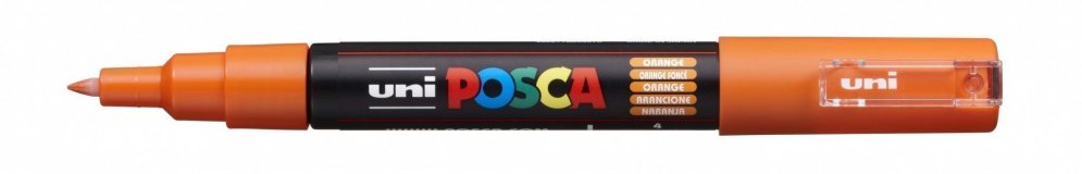 Маркер POSCA PC-1M, оранжевый, 0.7 мм, пулевидный наконечник