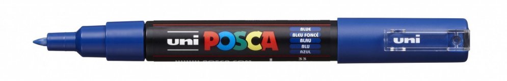 Маркер POSCA PC-1M, синий, 0.7 мм, пулевидный наконечник