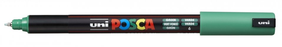 Маркер POSCA PC-1MR, зелёный, 0.7 мм, игольчатый наконечник