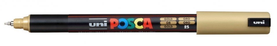 Маркер POSCA PC-1MR, золотой, 0.7 мм, игольчатый наконечник