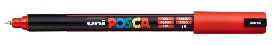 Маркер POSCA PC-1MR, красный, 0.7 мм, игольчатый наконечник