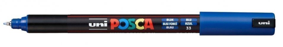 Маркер POSCA PC-1MR, синий, 0.7 мм, игольчатый наконечник