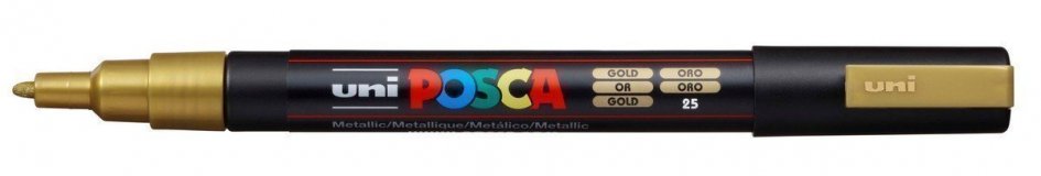 Маркер POSCA PC-3M, золотой, 0.9 - 1.3 мм, пулевидный наконечник