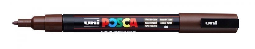 Маркер POSCA PC-3M, тёмно-коричневый, 0.9 - 1.3 мм, пулевидный наконечник