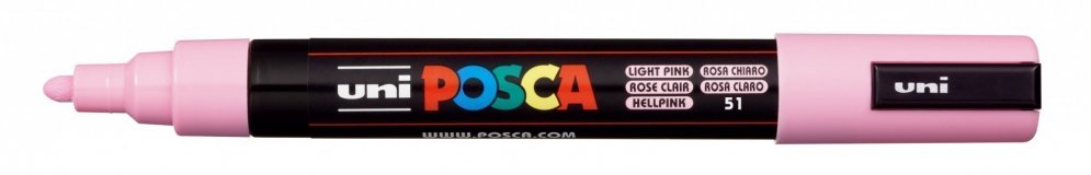 Маркер POSCA PC-5M, светло-розовый, 1.8 - 2.5 мм, пулевидный наконечник