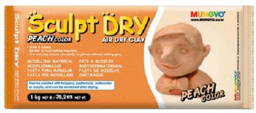 Глина для моделирования Mungyo Sculpt Dry, цвет персиковый, 1000 гр.