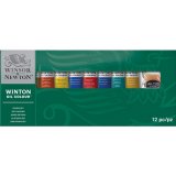 Масляные краски W&N Winton, в наборе (8 х 21, 1х37, 1х75 +кисти №2, №4)