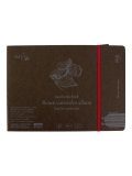 Скетчбук SMLT Art Authenticbook Watercolor Brown 280г/м2 24,5x18,6 см 12 листов на резинке