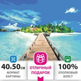 Картина по номерам 40х50 см, ОСТРОВ СОКРОВИЩ "Райское наслаждение", на подрамнике, акриловые краски, 3 кисти, 