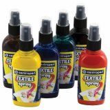 Краски-спреи для ткани и одежды НАБОР 6 ЦВЕТОВ CENTROPEN "Textile Spray", 6 тюбиков по 110 мл, 1139/6, 9 1139 