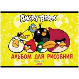 Альбом для рисования Хатбер 20л. А4 на скрепке "ANGRY BIRDS -Выпуск №1"