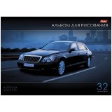Альбом для рисования Хатбер 32л. А4 на склейке "АвтоЛюкс", выборочный лак