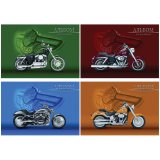 Альбом для рисования Би Джи 40л. А4 на склейке "Moto Legend", выборочный уф-лак