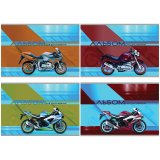 Альбом для рисования Би Джи 40л. А4 на скрепке "Moto Sport", выборочный уф-лак