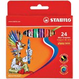 Карандаши восковые Stabilo "Swano" 24 цвета