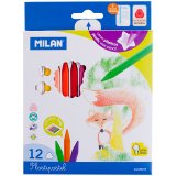 Карандаши восковые Milan 12 цветов