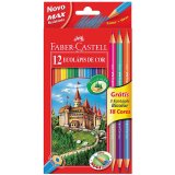 Карандаши цветные Faber-Castell "Eco Pensil" 18 цветов (12+3 двусторонних), европодвес