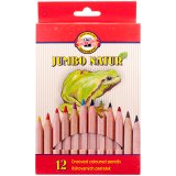 Карандаши цветные утолщенные Koh-I-Noor "Jumbo Natur" 12 цветов, европодвес