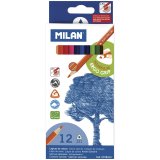 Карандаши цветные Milan "231" 12 цветов трехгранные 0728312