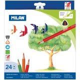 Карандаши цветные Milan "231" 24 цвета, трехгранные 0728324