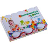 Краски пальчиковые 6 цветов, 360г, сенсорные