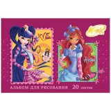 Альбом для рисования 20 л. А4 на скрепке "Winx" 209268
