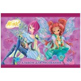 Альбом для рисования 20 л. А4 на скрепке "Winx" 209269
