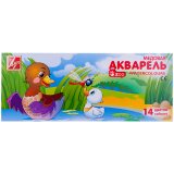 Акварель "ZOO" 14 цветов, с кистью, картон