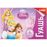 Гуашь Disney "Принцессы" 06 цветов, 20мл, картон