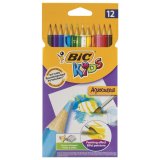 Карандаши цветные акварельные BIC "Aquacouleur", 12 цветов заточенные 8575613