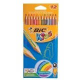 Карандаши цветные BIC 12цв., "Тропикулер2", заточен., в картон. упак. с европодвесом, 832566