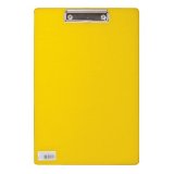 Доска-планшет BRAUBERG "Comfort" с верхним прижимом А4, 23*35см, картон/ПВХ, РОССИЯ, ЖЕЛТАЯ, 222662