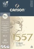 Альбом для графики Canson 1557 120г/м.кв 14.8x21см 50л Малое зерно склейка