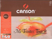 Альбом для пастели Canson Mi-Teintes Touch 355г/м.кв 24x32см 12л 6 цв.