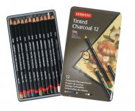 Набор угольных карандашей Tinted Charcoal 12шт в металлической упаковке