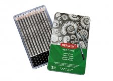 Набор чернографитовых карандашей Derwent Academy Sketching 12шт 6B-5H в металлической упаковке