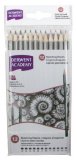 Набор чернографитовых карандашей Derwent Academy Sketching 12шт 6B-5H в пластиковой упаковке