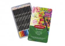Набор цветных карандашей Derwent Academy 12 цветов в металлической упаковке