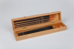 Набор кистей Roubloff № 11 (Синтетика кругл.№1,3,5,7., плоск 6,12,18., ов.6) в буковой шкатулке