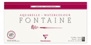 Альбом Clairefontaine FONTAINE (Склейка, Фин (холодный пресс), 20х40, 300г, 15л)